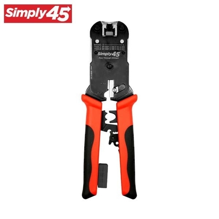 Simply45 ProSeries Heavy Duty RJ45 Crimp Tool for all S45 brand UTP & STP RJ45 Modular Plugs - 1Ea/Blister SIM-S45-C101